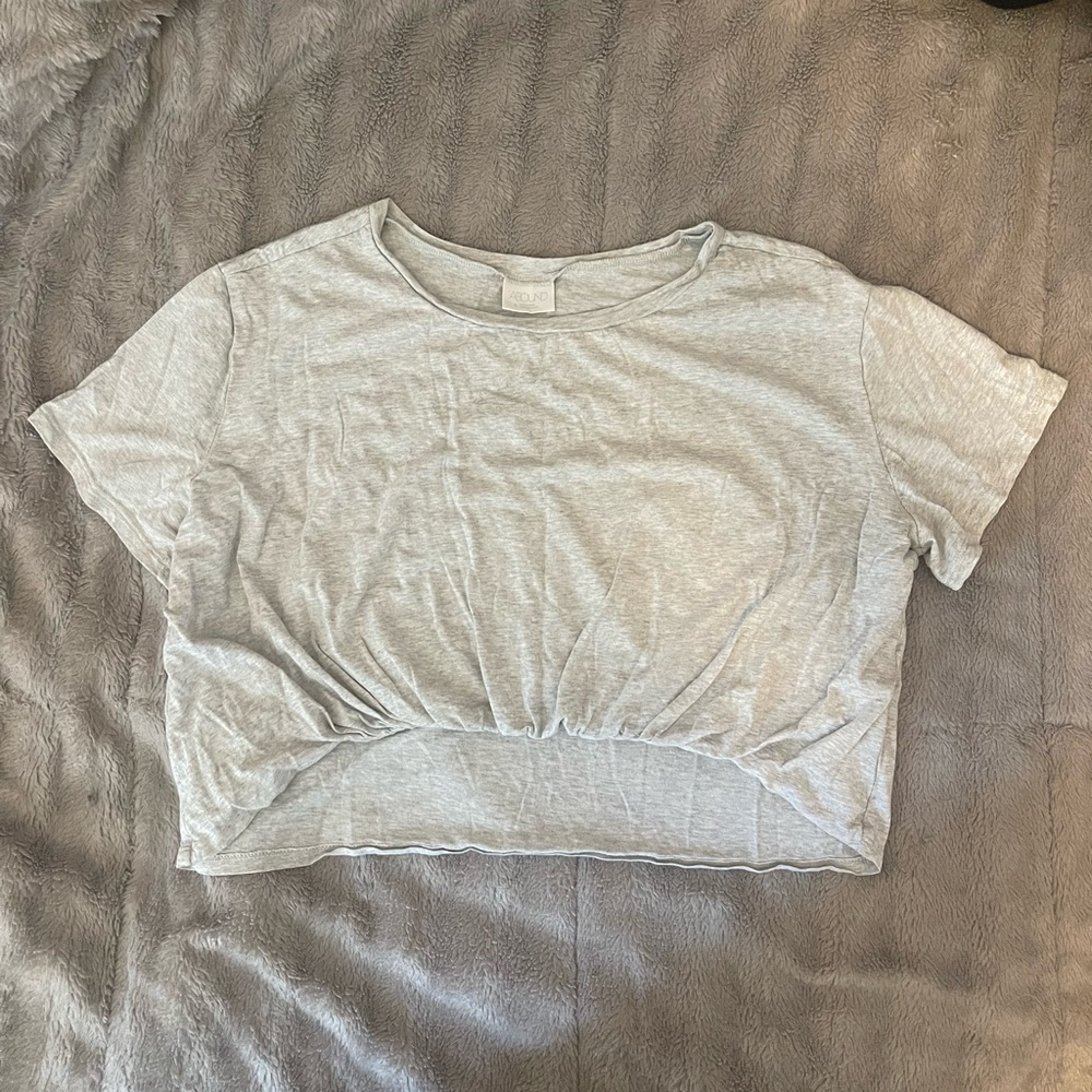 Abound Gray Fitted Crop T-Shirt